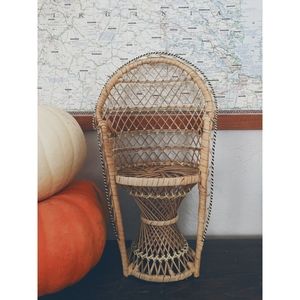 Rattan mini peacock chair